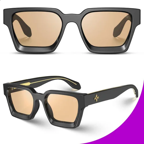 Miniatura 65 de VISOONE Moda 100% UV400 Protección Rectángulo TR90 Y2K Gafas de sol Accesorios para Mujeres Hombres RIVER, Carne de suelo/Gris Rosa
