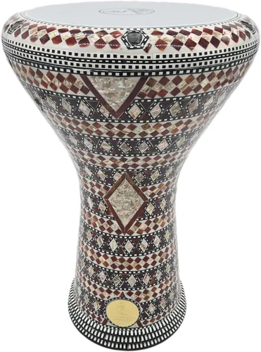 Miniatura 12 de Gawharet El Fan Classic - Percusión de tambor Darbuka de nácar de 17 pulgadas (Alma)