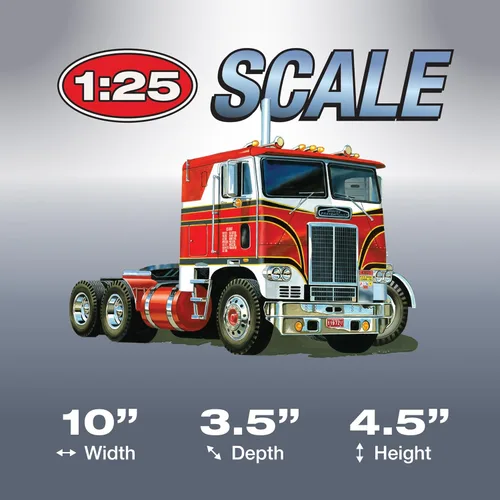 Miniatura 4 de Kit de modelo AMT White Freightliner 2-en-1 SC/DD Cabover Tractor (75º Aniversario) a escala 1:25