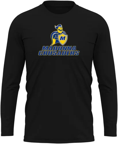 Miniatura 291 de Camisa deportiva de manga larga oficial de la NCAA Collegiate para hombre, colección negra con logotipo primario