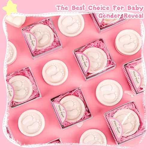 Miniatura 6 de AIXIANG Jabones para baby shower, hechos a mano, en caja de regalo rosa, regalos de jabón perfumado para pies de bebé, regalos y decoraciones