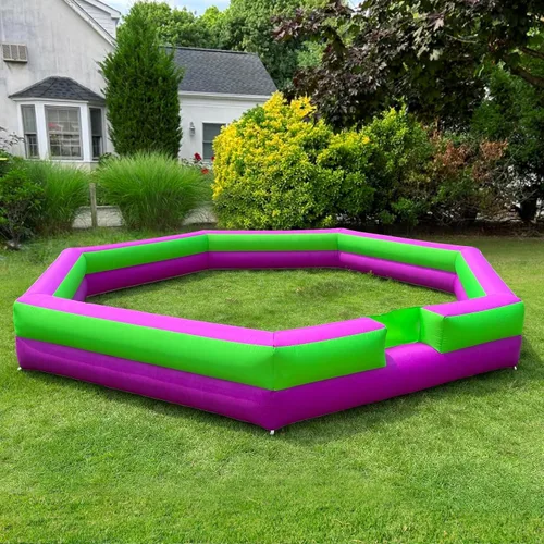 Miniatura 7 de Piscina inflable de pelotas Gaga de 15 pies con ventilador integrado, pelota inflable Gaga con bomba, pozo de bolas portátil para uso en interiores