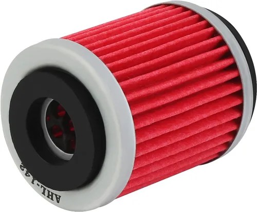 Miniatura 2 de AHL 142 Filtro de aceite 1UY-13440-01 1UY-13440-02 compatible con Yamaha YFM350X Warrior 350 1987-2004 YFM350R Raptor 350 2005-2013 YFM350FX Rojo
