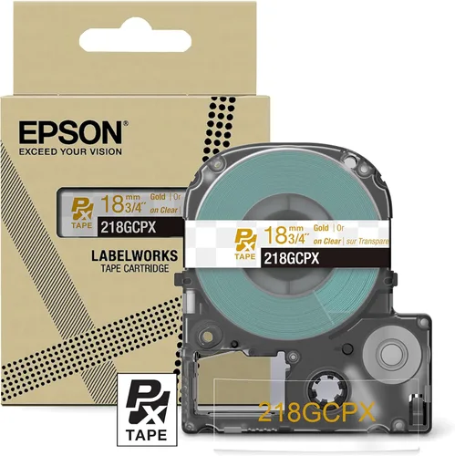 Miniatura 11 de Epson LABELWORKS 218BMBEPX - Cartucho de cinta de PET (poliéster), color negro sobre beige mate, 3/4 pulgadas de ancho, 26 pies