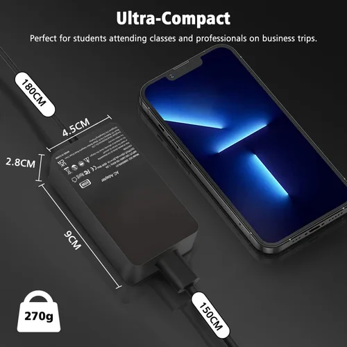 Miniatura 5 de Cargador para laptop Surface Pro de 65 W compatible con Microsoft Surface Pro 11 10, 9, 8, X, 7+, 7, 6, 5, 4, 3, conector de superficie magnética