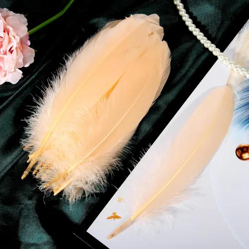 Miniatura 6 de THARAHT 120 plumas de ganso azul aguamarina naturales a granel de 6-8 pulgadas 5.9-7.9 in para manualidades, bricolaje, cosplay, boda, fiesta