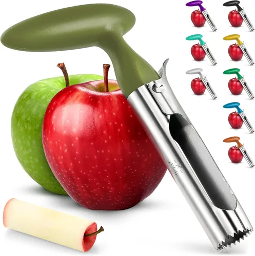 Zulay Kitchen Herramienta Premium para Deshuesador de Manzanas - Hojas Ultra Afiladas de Acero Inoxidable y Serradas para Cortar Fácilmente - Fácil