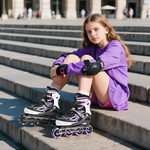 Miniatura 5 de 2PM SPORTS Vinal - Patines en línea ajustables intermitentes para niñas, todas las ruedas se iluminan, divertidos patines iluminadores para niños