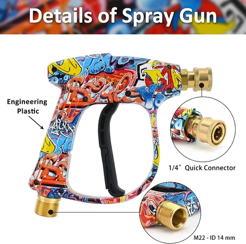 Miniatura 3 de Pistola de pulverización de agua a presión y cañón de espuma de 32 onzas, kit de pistola de agua para lavadora eléctrica compatible con Bosch
