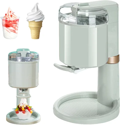 Máquina para hacer helados, máquina eléctrica casera para hacer helado, mezclas y batidos, máquina para hacer yogur congelado con doble aislamiento,