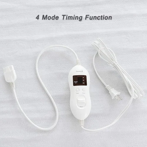 Miniatura 4 de ReunionG Cubrecolchón eléctrico con calefacción lavable, 8 modos de control de temperatura, 4 modos de tiempo de marcha, mantas calefactoras