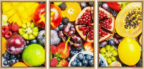 Miniatura 40 de wall26 Lienzo enmarcado para pared, juego de arte de hierbas, verduras y condimentos en madera, alimentos, fotografía cultural, realismo, paisaje
