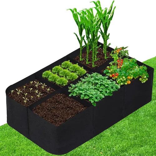 CJGQ Bolsa de cultivo de jardín de tela elevada de 4x2x1 pies para cultivar hierbas, flores y verduras de 55 galones