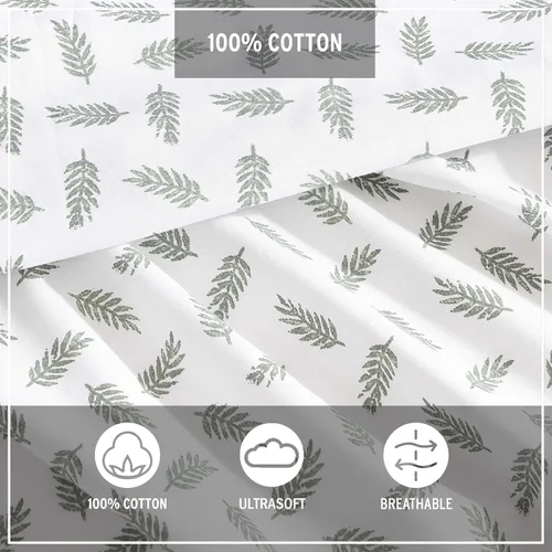 Miniatura 30 de Eddie Bauer - Juego de ropa de cama de percal de algodón, decoración fresca y elegante para el hogar, sábanas de tamaño King