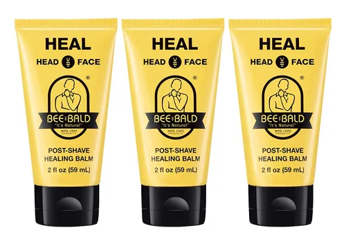Bee Bald HEAL Bálsamo Curativo para Después del Afeitado para Hombres, Calma y Suaviza Inmediatamente la Piel Dañada, Trata Protuberancias,