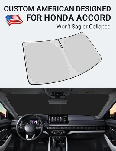Miniatura 146 de Proadsy Parasol plegable para parabrisas delantero 2026, ajuste personalizado, accesorios para CRV SUV LX EX EX-L EX-L Navi Touring 2017-2022