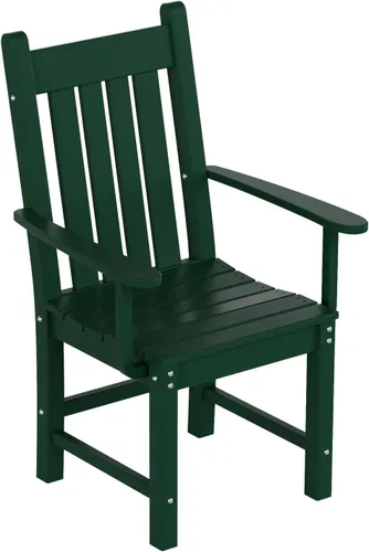 Miniatura 40 de WestinTrends Malibu Outdoor Patio HDPE Adirondack Silla de comedor para patio, color negro