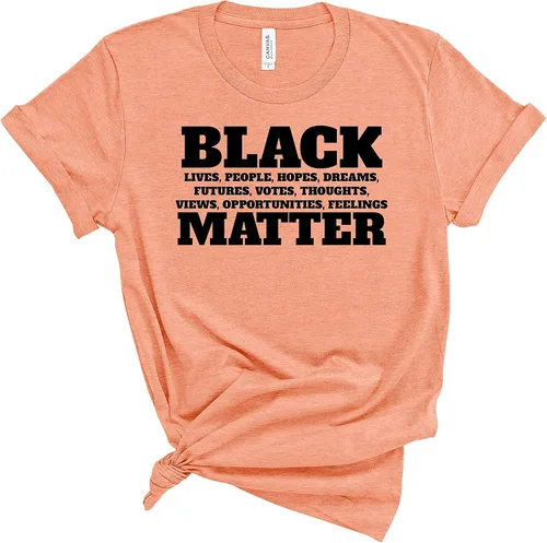Miniatura 7 de BLM Movimiento Mujer Camisa Negro Live Matters Vidas Matters Matters Camisetas para Mujer Gráfico Camisetas de coagulación BL12