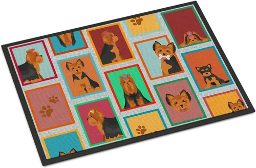 Miniatura 30 de Caroline's Treasures MLM1149MAT - Felpudo rojo Border Collie de 18 x 27 pulgadas, para interiores y exteriores, para entrada, antideslizante, Border