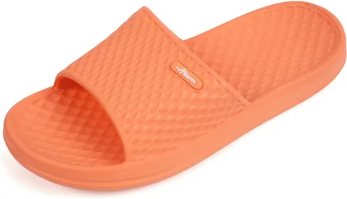 Miniatura 9 de FUNKYMONKEY - Sandalias de baño para mujer, sandalias para el interior del hogar, playa, antideslizantes