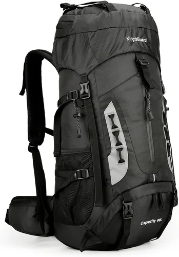 Miniatura 12 de King'sGuard Mochila de senderismo de 60 L para hombres y mujeres, mochila ligera para acampar y senderismo con cubierta para la lluvia, mochila