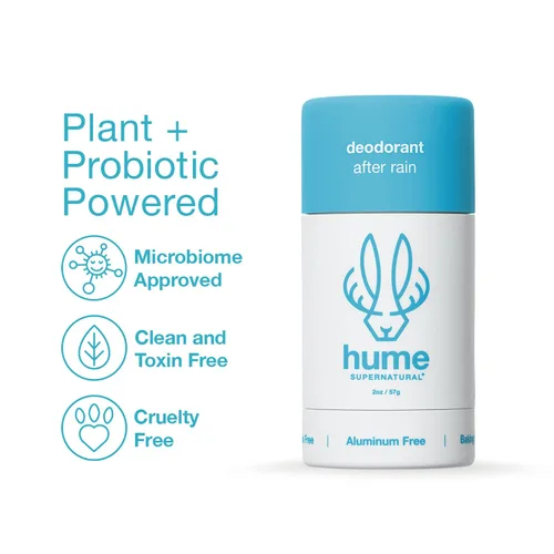 Miniatura 3 de Hume Supernatural Desodorante sin aluminio para mujeres y hombres, seguro para pieles sensibles, probiótico, a base de plantas, sin bicarbonato