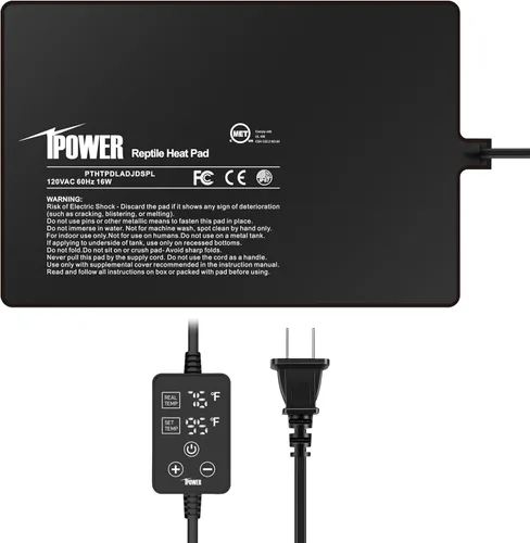Miniatura 13 de iPower Almohadilla de calor para reptiles de 8W bajo el tanque, calentador de terrario para tortugas, lagartos, ranas y otros animales pequeños