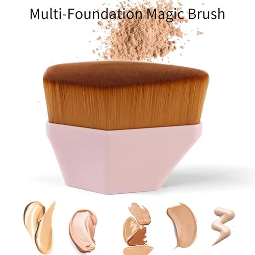 Miniatura 4 de Brocha de Base, Brocha de Maquillaje Tipo Hierro Daubigny para Base de Polvo Líquido y Rubor Facial, Brocha de Base para Mezclar Cosméticos Tipo