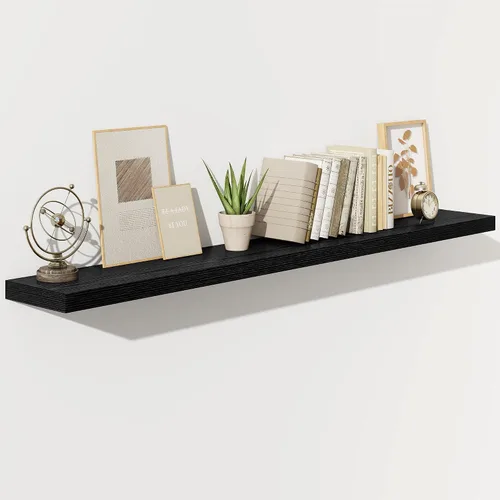 Miniatura 13 de Fun Memories Estantes flotantes – Estante de pared de 9.3 pulgadas de profundidad para decoración y almacenamiento – Estantería de exhibición
