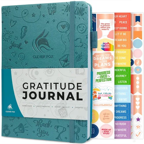 Miniatura 15 de Clever Fox Diario de gratitud grande – Diario de felicidad, positividad y afirmación – Cuaderno diario inspirador, 3 meses, 8.3 x 11 pulgadas