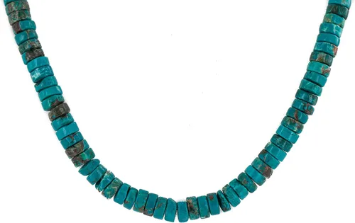 Miniatura 3 de Collar LomaSiiva de plata auténtica con certificado Navajo Magnesita Nativa Americana 750222, Metal, turquesa estabilizada