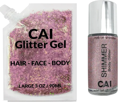 Miniatura 16 de Gel de purpurina para rostro, cuerpo y cabello, purpurina de Halloween para niños y mujeres, gel de grado cosmético de 3 onzas con luna y estrellas