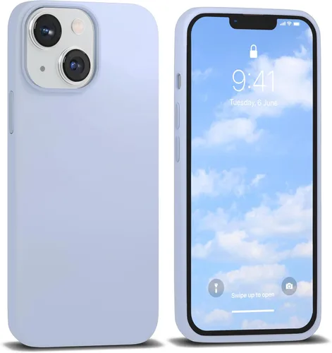 IceSword Funda compatible con iPhone 13 Mini, color morado clavo, fundas de silicona para teléfono, ultra delgada, protección a prueba de golpes