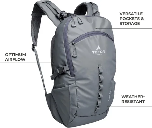 Miniatura 2 de Mochila Teton Numa de 30L, duradera y lista para senderismo, camping o mochileros. Perfecta bolsa de viaje ligera con más espacio del que piensas