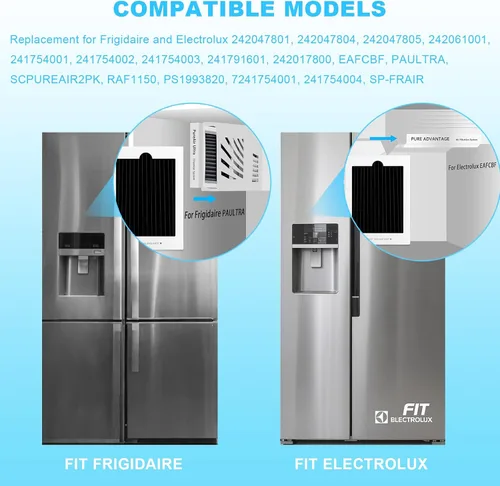 Miniatura 8 de Paquete de 6 filtros de aire de repuesto de alta calidad para refrigerador, filtro activado por carbón compatible con Frigidaire PAULTRA Pure Air
