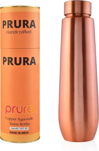 Miniatura 17 de Botella de agua de cobre con estampado puro, a prueba de fugas, recipiente de cobre ayurvédico para deportes, gimnasio, aire libre, yoga, beneficios