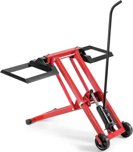 Goplus Elevador de Cortacésped, Elevador de Cortacésped de Giro Cero de 500 LBS con Gato Hidráulico, Gato Elevador de Cortacésped para Tractores de