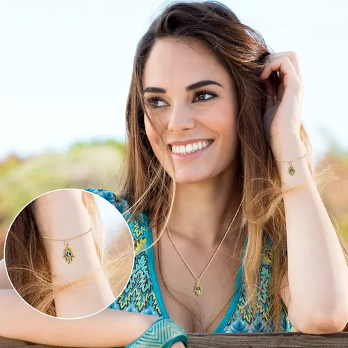 Miniatura 4 de 50 dijes de mano de Hamsa, dije de mal de ojo de Hamsa, símbolo de Fátima, cuentas de mano, dijes para mujer, joyería, decoración de bricolaje