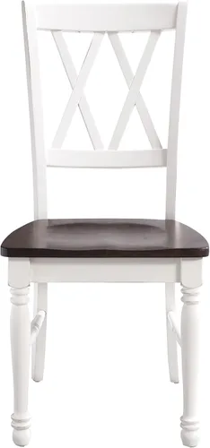 Miniatura 3 de Crosley Furniture Shelby - Sillas de comedor (juego de 2), color blanco envejecido y banco de comedor Shelby, blanco envejecido