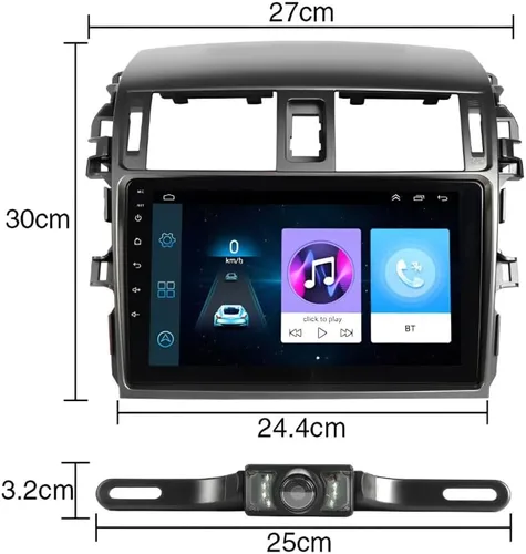 Miniatura 5 de Android 13 Estéreo de coche doble DIN compatible con C*orolla 2009-2013, 2G+32G 9 pulgadas pantalla táctil radio estéreo para coche con Carplay