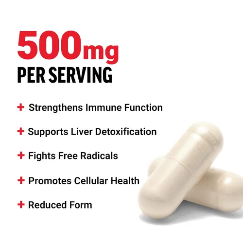 Miniatura 2 de Force Factor Suplemento de glutatión, suplemento antioxidante con glutatión reducido de 500 mg para una absorción y eficacia superiores