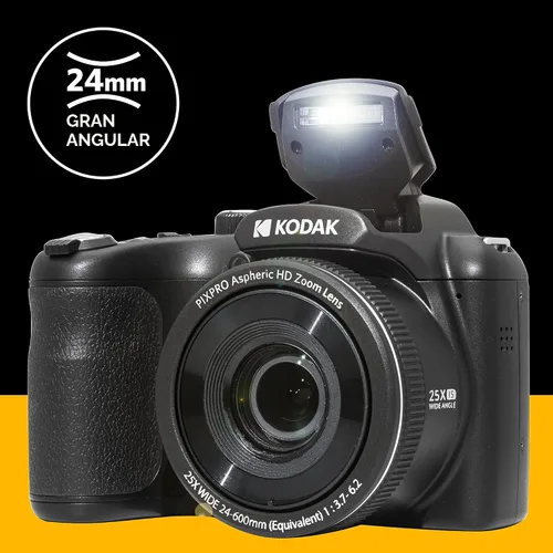 Miniatura 4 de Cámara digital KODAK PIXPRO AZ255-BK 16 MP Zoom óptico de 25x Lente gran angular de 24 mm Estabilización óptica de imagen Video Full HD 1080P de 3
