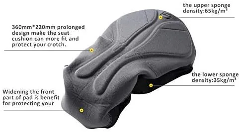 Miniatura 6 de Santic Mallas de ciclismo con peto para hombre, acolchadas, largas acolchadas con bolsillo