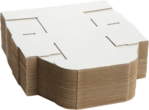 Miniatura 8 de Stockroom Plus Buzón de correo – Paquete de 50 cajas de cartón corrugado blanco, 4 x 3 x 2 pulgadas, cajas plegables para tarjetas de visita