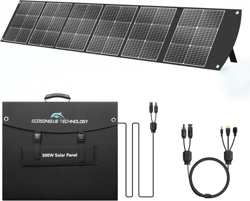 Miniatura 11 de Panel solar portátil de 100 W, extremadamente ligero, compacto y plegable con USB QC3.0, Tipo-C PD3.0, Anderson y XT60 DC 20 V para estación