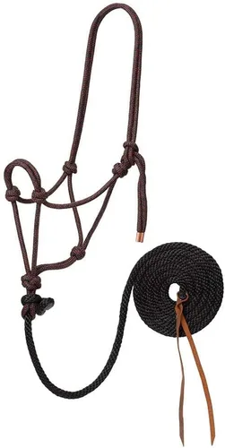 Miniatura 16 de Weaver Leather Cuerda trenzada de diamante halter y plomo Sangría/Oro