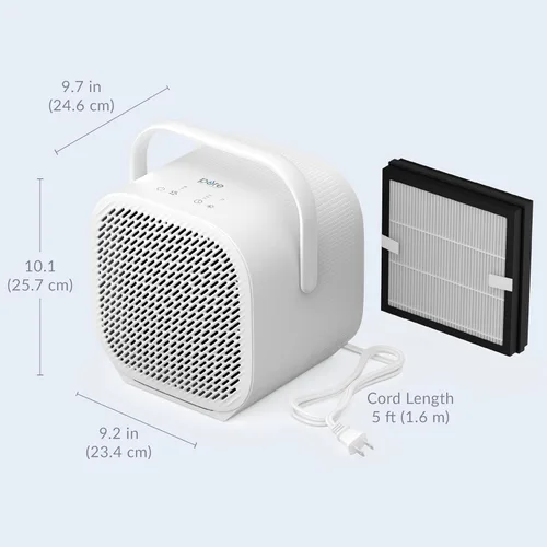 Miniatura 7 de Pure Enrichment PureZone DUO - Purificador de aire de mesa True HEPA, flujo de aire de doble dirección, filtración de 3 etapas que captura polvo