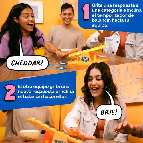 Miniatura 3 de Big Potato Tilt ’n’ Shout – Juego de mesa familiar de ritmo rápido para adultos y niños Juego de fiesta de preguntas con categorías y contenido