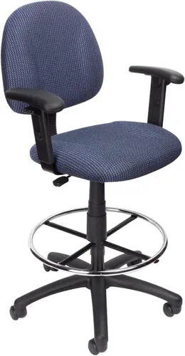 Miniatura 17 de Silla de escritorio ergonómica de Boss Office Products sin posabrazos, color azul, Tela Metal, Negro