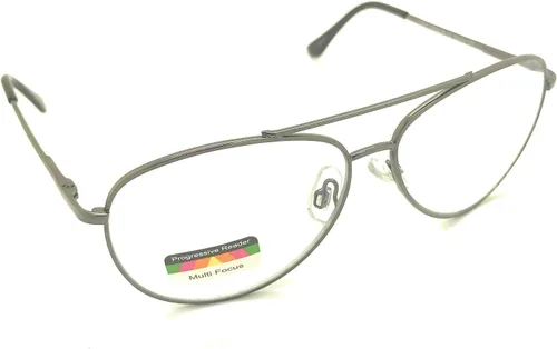 Miniatura 3 de Multi 3 Power Focus progresivo Aviator gafas de lectura ninguna línea clara lente piloto